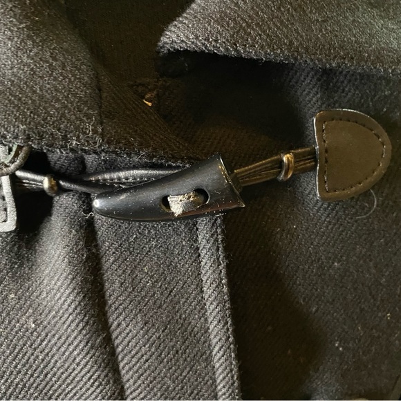 Ladies Wool Toggle Front Pea Coat Black size 4 - Picture 4 of 4